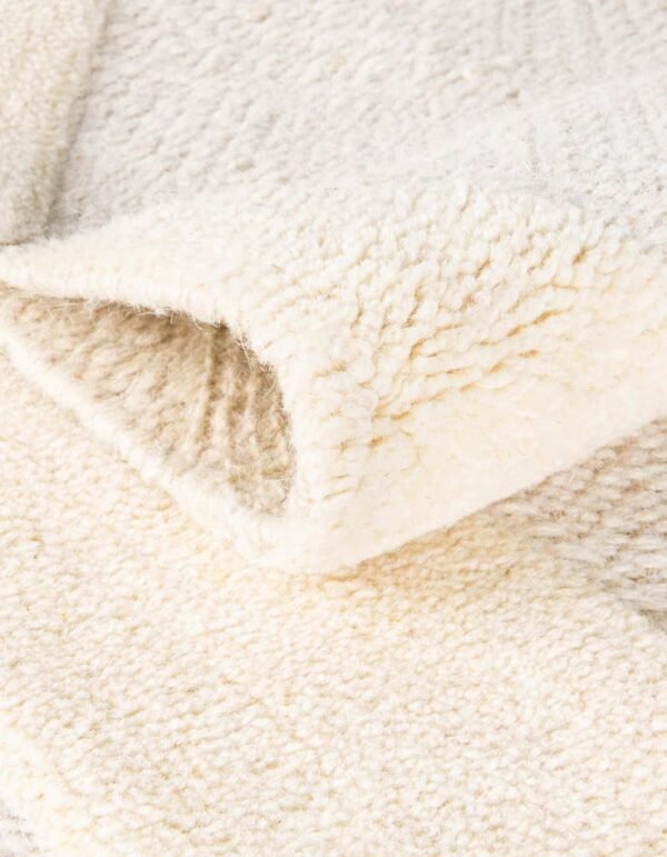 Detail image of  2' x 6' 1  Hand Woven Lattice Wool Runner Rug