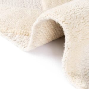 Detail image of  2' x 6' 1  Hand Woven Lattice Wool Runner Rug