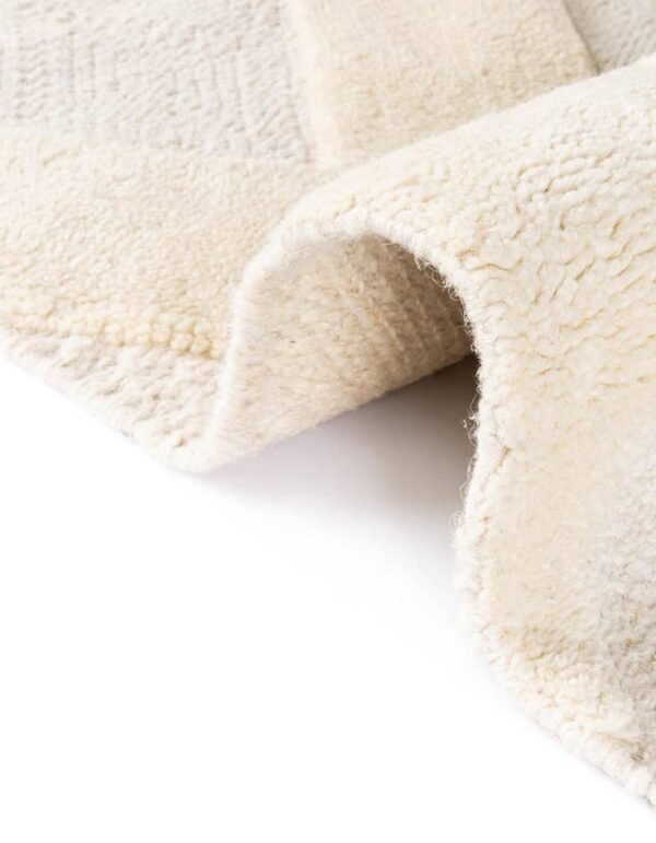 Detail image of  2' x 6' 1  Hand Woven Lattice Wool Runner Rug