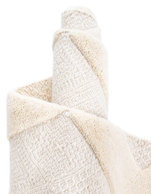 Detail image of  2' x 6' 1  Hand Woven Lattice Wool Runner Rug