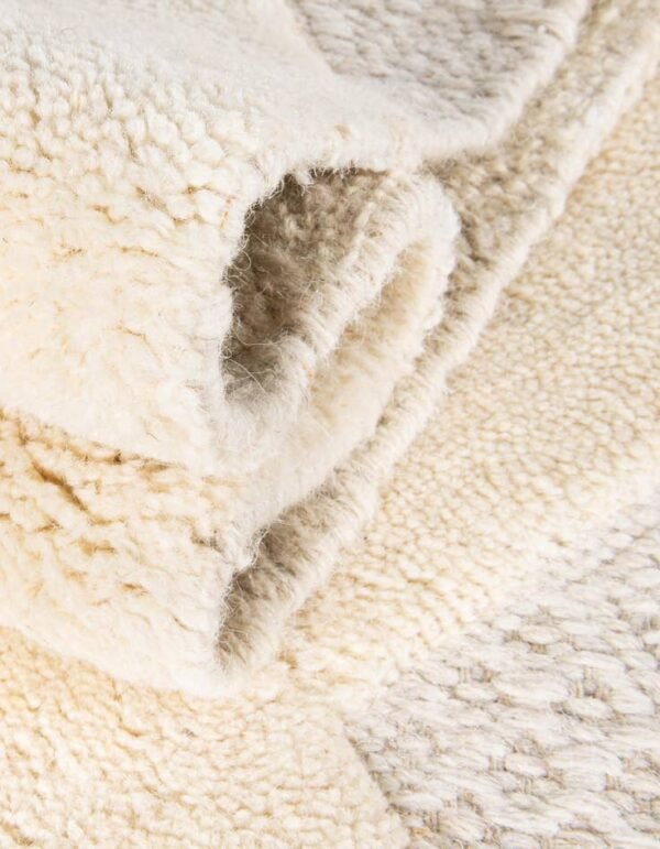 Detail image of  2' x 6' 1  Hand Woven Lattice Wool Runner Rug